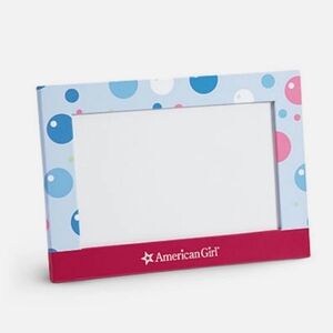 American Girl 4X6 Blue and Pink Polka Dot Frame New / Sealed
